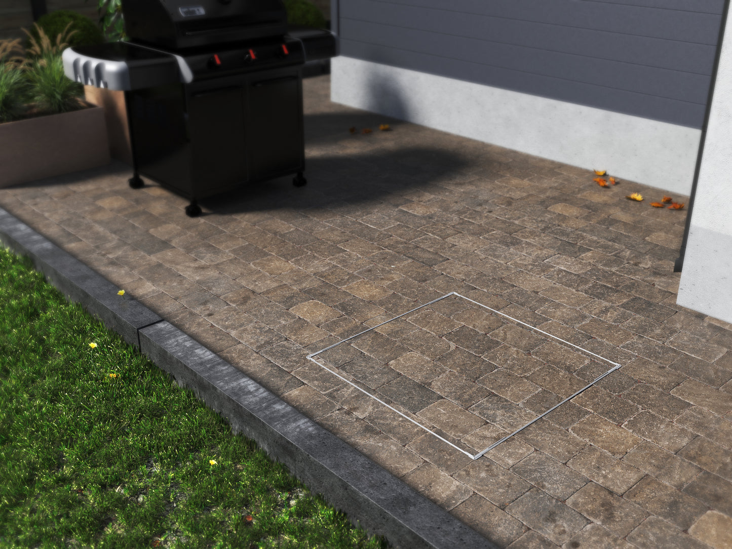Stainless steel Manhole Cover 300x300x100 BabylonPlast™ EN 124-6
