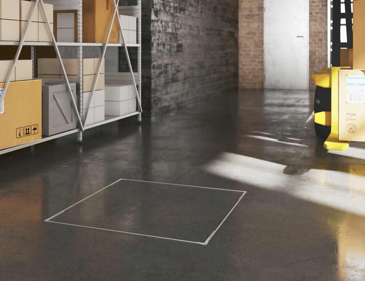 Couvercle d'accès en acier inoxydable 300x300x80 BabylonPlast™ EN 124-6