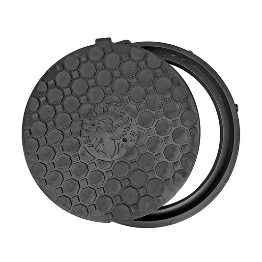 Manhole Cover DN500/620 BabylonPlast™ A15 With lock EN 124-6 PE