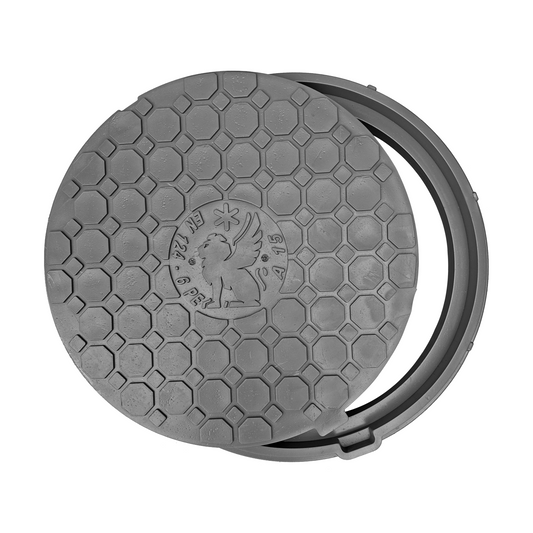 Manhole Cover DN500/620 BabylonPlast™ A15 With lock EN 124-6 PE