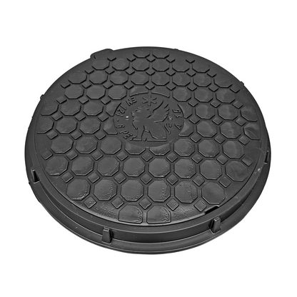Schachtabdeckung DN500/620 BabylonPlast™ A15 Mit Schloss Schwarz